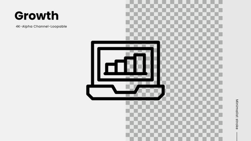 growth line icon animation