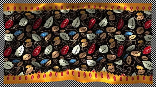 Indonesia Ethnic Silk Pattern Cloth Fabric Wave Songket Daun Simpor Alpha Bangka Belitung Batik Loop