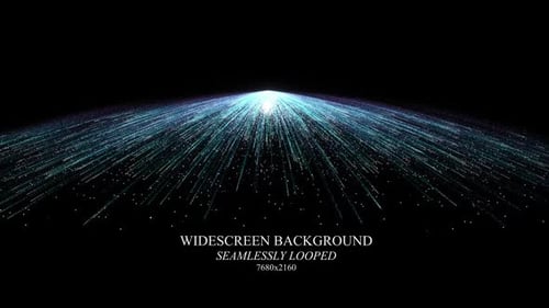 Breitbildschleife mit abstrakten digitalen Partikeln