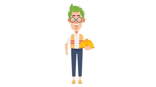 Flat Design Animated Dollar Icon - Transparency