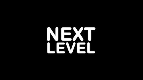 Next Level Effect Glitch Text Animation. Getting A New Level. Level Up