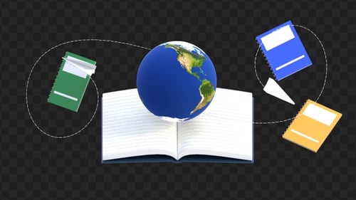 3D Animation of World Book Day | Alpha Channel