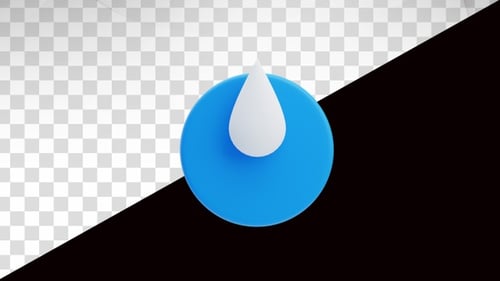 Water dripping 3d animation