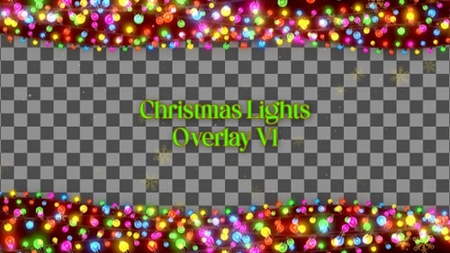 Festive Christmas Lights Frame Overlay