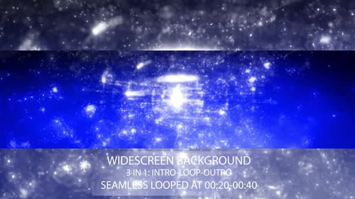 Abstract Blue Sparkling Particles Light Burst Background