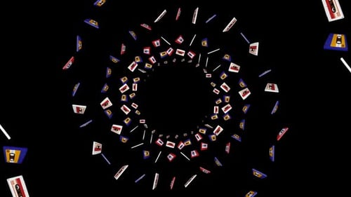 Vintage Cassette Tape Package, with Alpha Matte, Loop