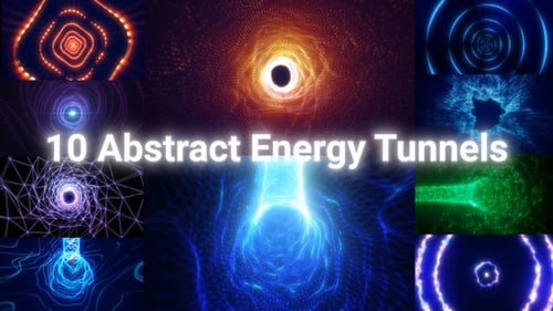 Abstract Energy Tunnels Seamless 4K Loop Pack