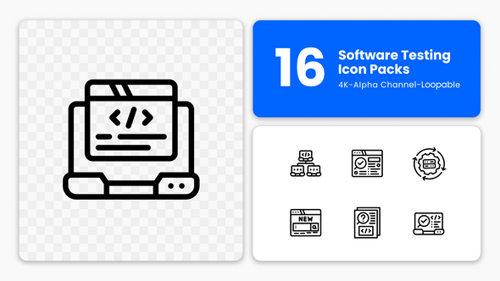 Software Testing Animated Line Icon Pack
