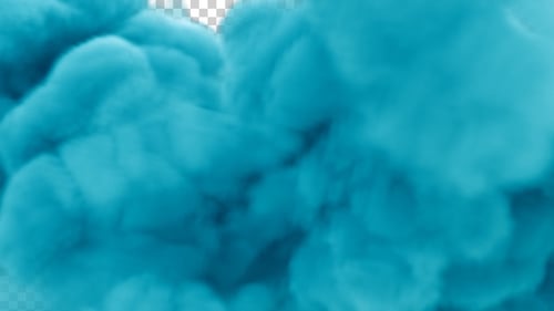 Animated Fluid Blue Smoke Transition Reveal