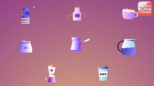 Modern Animated Coffee Icons Pack