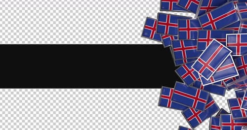 Falling 3D Flags Transition Reveal