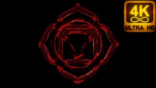Muladhara oder Wurzelchakra: Wirbelsäulenbasis, Heilung, Stabilität. Erdung durch Meditation. VJ Loop