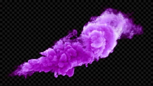 Dynamic Purple Smoke Fluid Stream Overlay