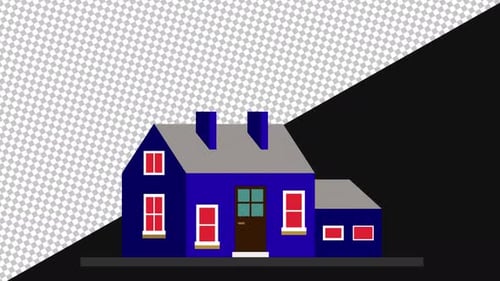 Animated House 2D | Alpha Channel