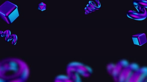 Blue and purple gradient moving shapes loop video background