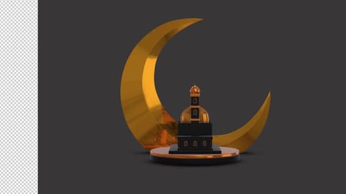 Black Mosque With Crescent 03