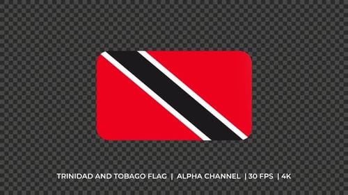 Animated 3D Trinidad and Tobago Flag Loop