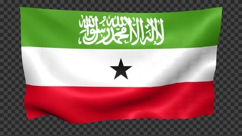 Somaliland Flag Waving Looped