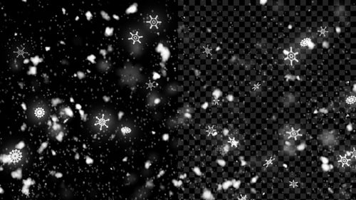 Animated Falling Snow and Snowflake Overlay