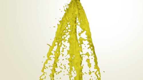 Dynamic Yellow Liquid Paint Pour Animation