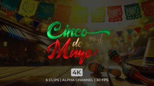 Animación de letras del Cinco de Mayo