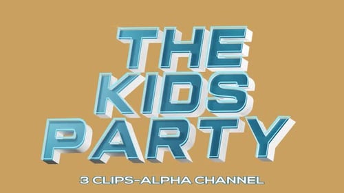3D Animated Text Title For Kids Party