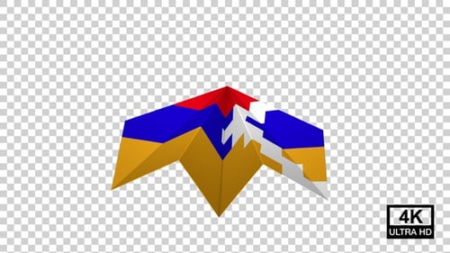 Paper Airplane Of Nagorno Flag