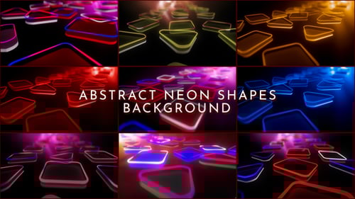 Abstract Neon Shapes Loop Pack