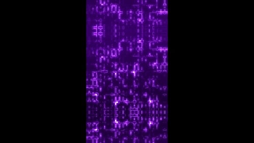 Vertical Purple Abstract Technology Background Loop V6
