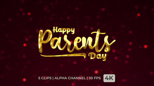 Animation textuelle heureuse pour la fête des parents