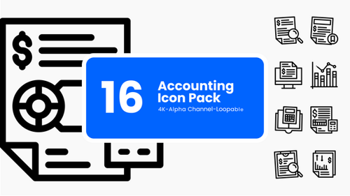 Animated Flat Design Accounting Icons Pack