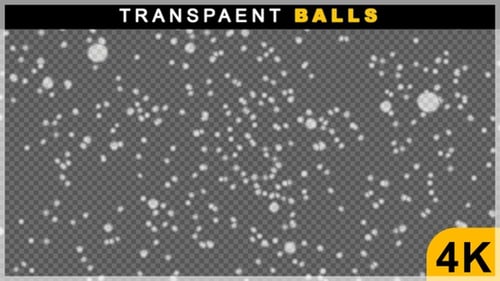 Small Size Circle Floating Balls Or Snow Balls Animation On Transparent Background