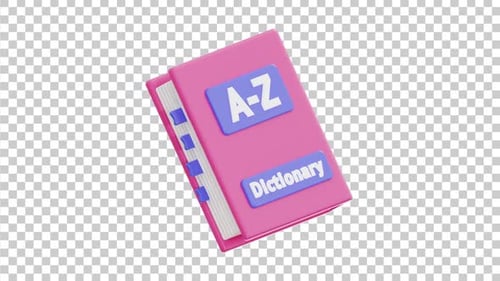 3D Animated Dictionary | Alpha Channel
