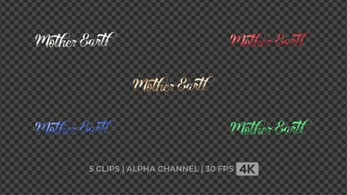 International Mother Earth Day Animated Script Titles Pack