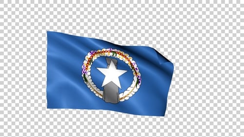 Northern Mariana Islands Flag Waving Animation