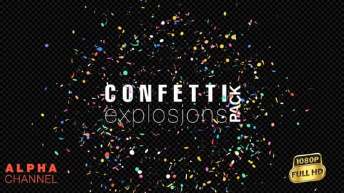 Colorful Confetti Burst and Shower Overlay Pack