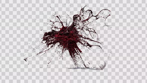Realistic Blood Splatter Impact Animation for VFX, Elements Motion ...