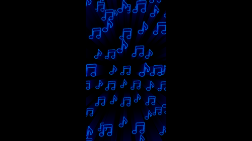 Vertical video moving music symbols vj loop animation background