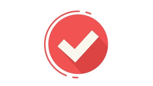 Red Checking Mark Concept - Transparent