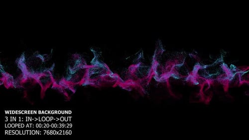 Vibrant Fluid Particle Wave Looping Background