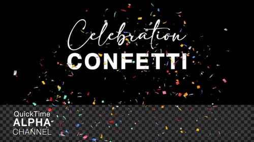 Colorful Confetti Burst and Fall Transition