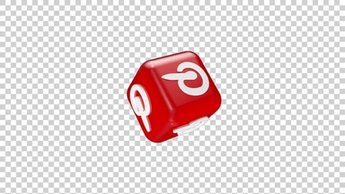 Pinterest Icon On 3D Box