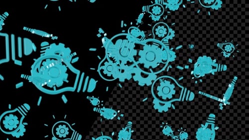 Icono de idea 3D que cae en Alpha Loop