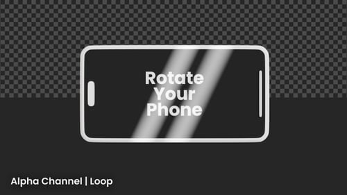 3D Rotate Phone Animation | Alpha Channel