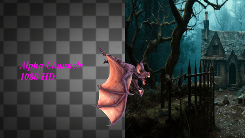 Bat Attack Idle Alpha-Kanäle