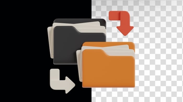 Animated Digital Document Transfer Between Folders, Backgrounds Motion ...