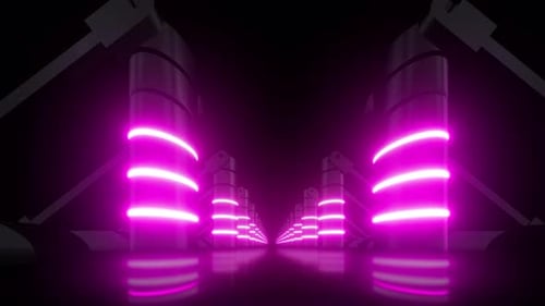 Dynamic Futuristic Light Tunnel Background