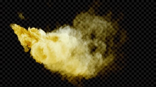 Golden Smoke Powder Burst Transition Effect