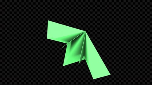 Paper Plane Flying On The Air Light Green V5