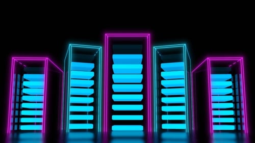Neon Audio Equalizer Bars Sound Spectrum Animation